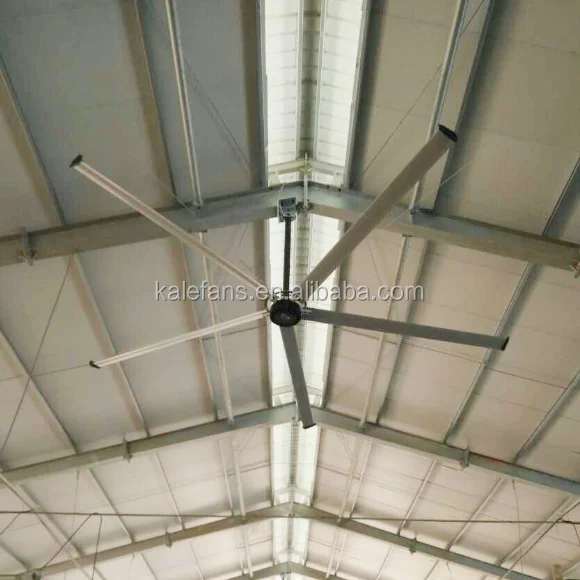 Big air ventilation hvls industrial ceiling fan with light