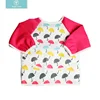 Happy Flute Waterproof PUL bib cartoon patterns long sleeved breathe freely baby bibs burp cloth and baby bib