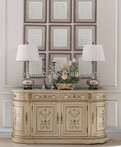 Hand Painted Rustic White Console Cabinet Vintage Chest Of Drawers With Wood Veneer Classic Hand Painted Rustic White Console Cabinet Vintage Chest Of Drawers With Wood Veneer Classic