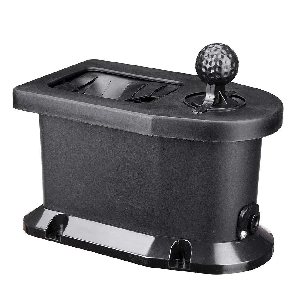 Golf Cart Ball & Club Washer Black With Mounting Base For Golf Carts