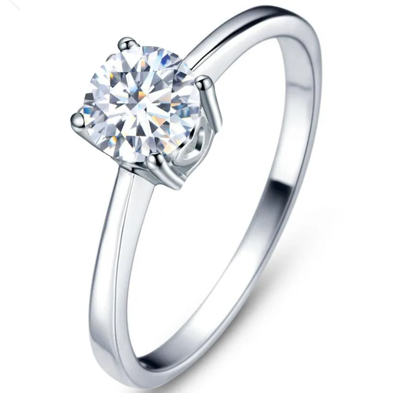 

High quality 1.2 carat 4 claw CZ ring for women Wedding ring, N/a