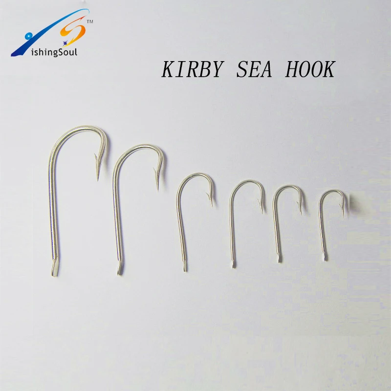 

FSH012 1220 High carbon steel flatted tinned fishing hook kirby sea hook