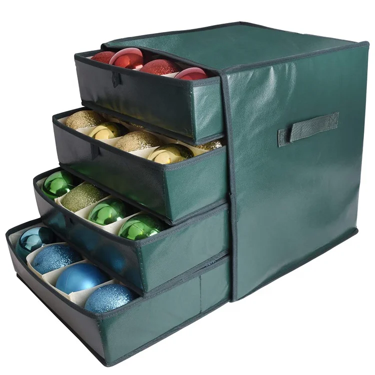 

Decorative Christmas Ornaments Organizer Boxes Ornament Storage Chest, Customized color
