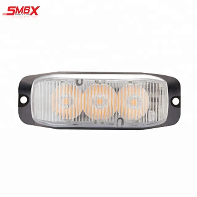 3 led Waterproof LED 12 24 volt Flasher Warning LED Car motorcycle Strobe Flashing Light  LED head light