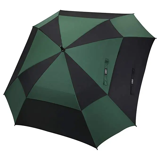 

G4Free Extra Large Automatic Open 62Inch Oversize Umbrella Double Canopy Vented Square Windproof Golf Umbrella, As pic