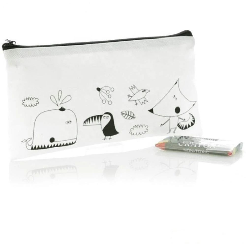 
Children DIY Coloring non woven Pencil Case bag 