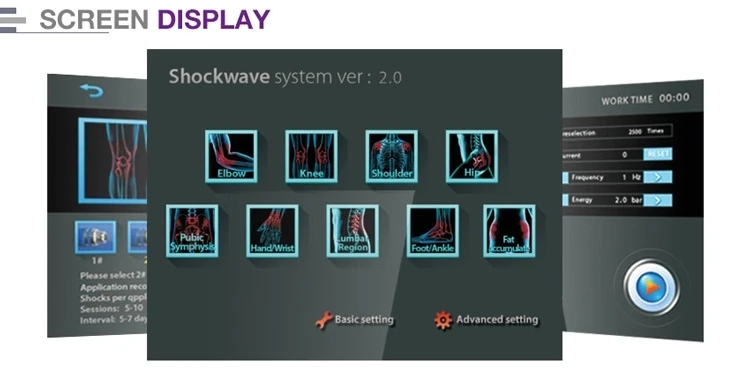Physical therapy shockwave/focus shockwave therapy/acoustic wave therapy SW9