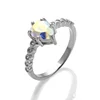 925 sterling silver engagement colorful cz ring prong setting, tungsten couple ring wedding