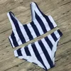 2018 Womens Striped Bikini Beachwear Swimsuit Push up Swimwear
