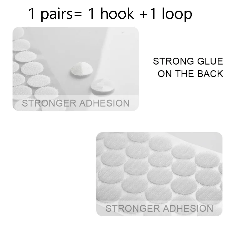 20mm Diameter Adhesive Hook And Loop Dots Sticky Back Heavy Duty Self Adhesive Dot Tapes For
