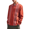 OEM Men Long Sleeve Blocked Full Zip Polo Shirts