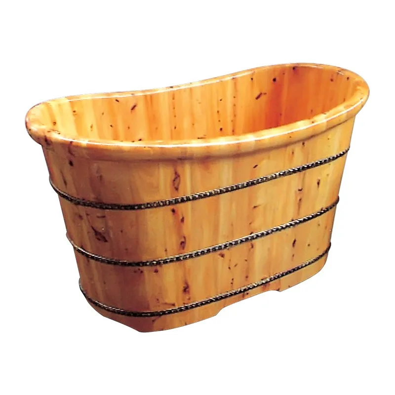 Wooden Barrel Bathtub Teak Wood Spa Soaking Tub Japanese Wooden ...