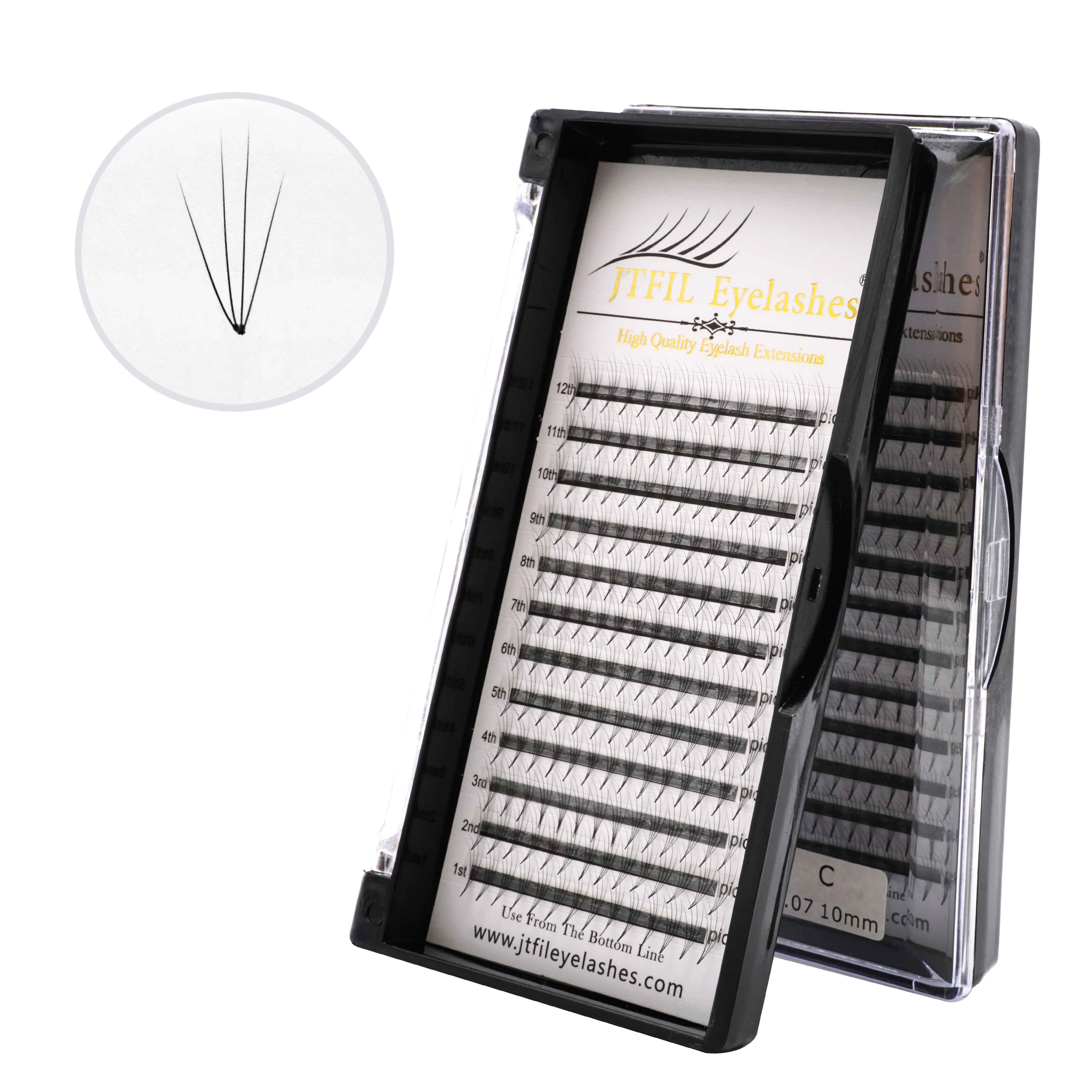 

Wholesale 2D 3D 4D 5D 6D individual clusters volume lashes pre made fan Eyelashes Extension, N/a