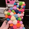 Colored plush hair ball diy children's educational toys kindergarten creative manual diy material mobile phone shell