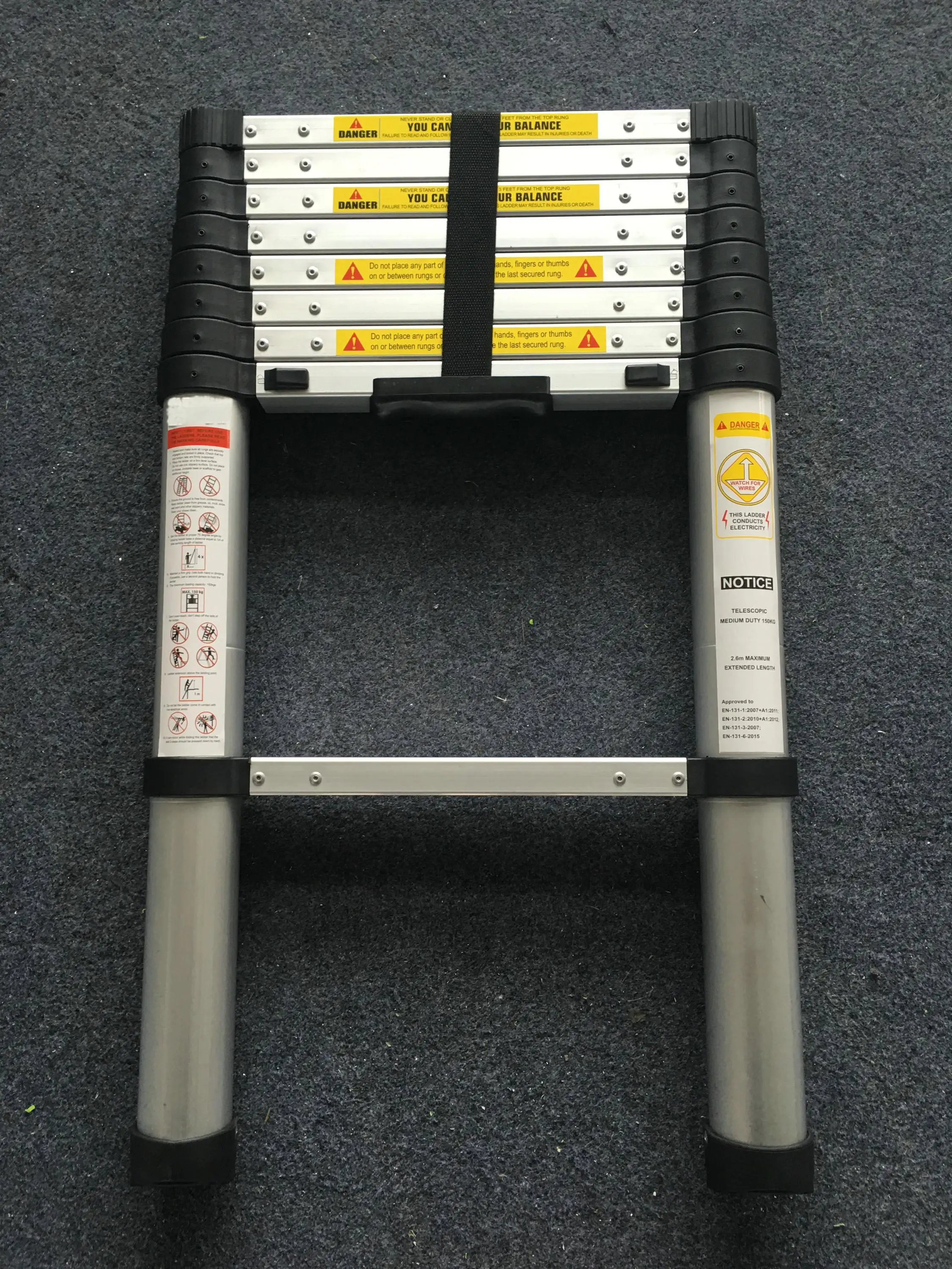 Telescopic Ladders Single Sided Aluminium New 2022 Design Easy Stored3m