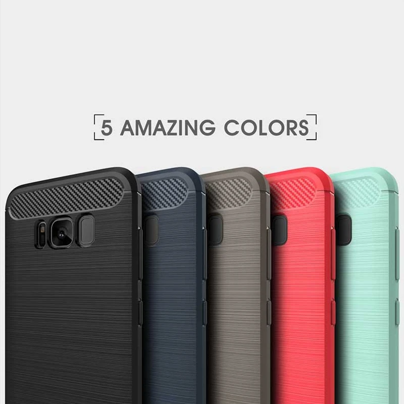 2017 New Arrival Carbon Fiber Tpu case for samsung galaxy S8 / S8 plus plus soft cover