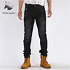 Simple design straight simple style black new pattern jeans pants