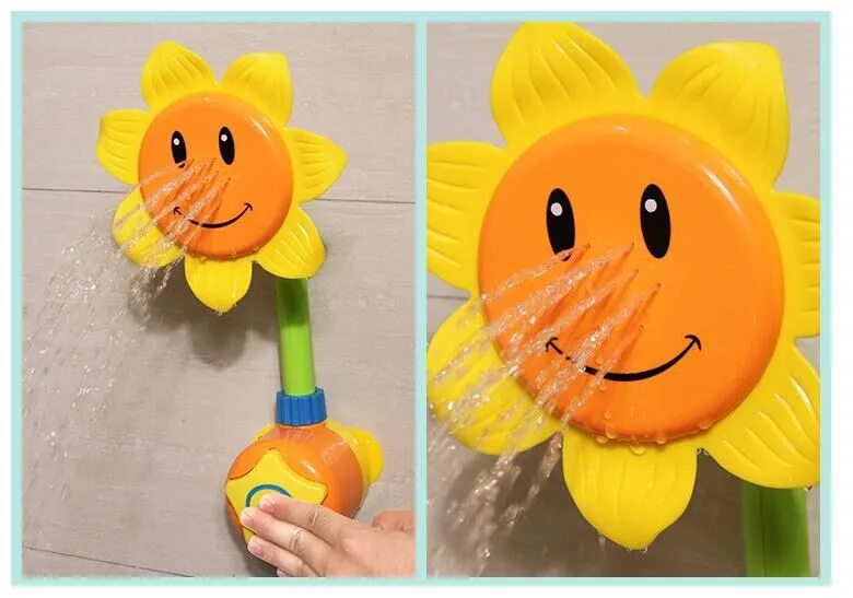 Baby Shower Water Pipes Squirting Sunflower Bath Toy - Buy ...