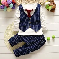 

Wholesale Boys Clothes European Plaid Boutique Children Clothing Sets