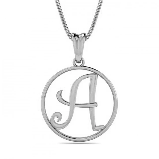 

sterling silver jewellery Initial letter design chain alphabet pendant necklace, Customized