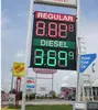 Outdoor LED gas station price display /diesel price sign