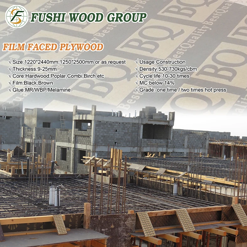 Building Material 13- ply Boards Full Poplar Core Shuttering Concrete Plywood with Best Prices