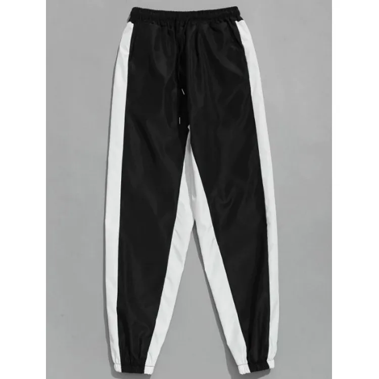 Wholesale Spring Summer Windbreaker Striped Nylon Track Pants Fashion ...