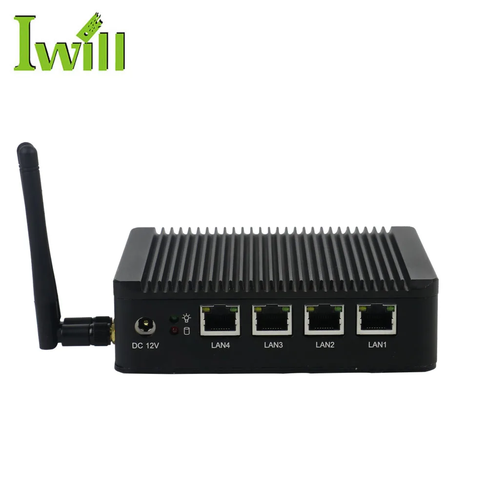 

IWILL E3845 Fanless Mini pc firewall & VPN with 4 intel Gbe Lan router support Pfsense AES-NI