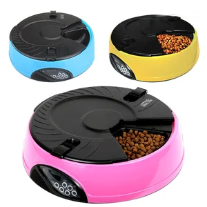 Image of New Arrival Automatic Pet Feeder 6 Meal LCD Digital Automatic Pet Dog Cat Feeder Recorder Bowl Meal Dispenser