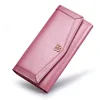 Cowhide Genuine Leather Wallet Women Ladies Purse Zipper Billfold