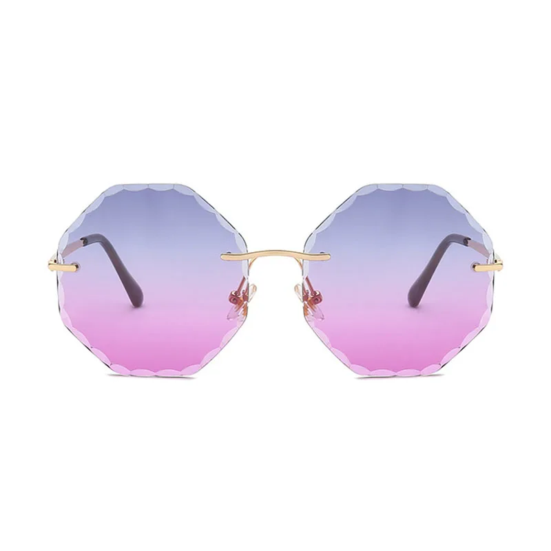 

12535 Superhot Eyewear Fashion Women Rimless Sunglasses