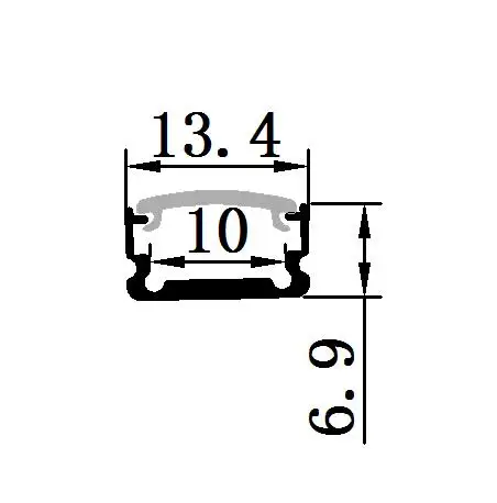 LS-037 12mm Inner Width Heat Sink Profile LED Aluminum Channels For LED Strip Lights