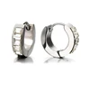 Men and Women 316L Stainless Steel Hoop Hinged Earrings