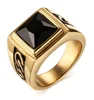 New arrival, black agate rings, stainless steel factory direct sale YSS573