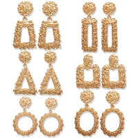 

Small Order Stylish Modern Gold Earrings For Women Big Bulk Heavy African Bold Earrings Wholesale Jewelry 2019