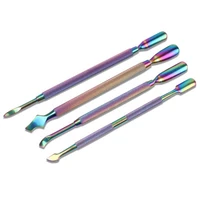 

Dual-ended Cuticle Pusher Remover Colorful Stainless Steel Manicuring Nail Art Tool Amazon Oem