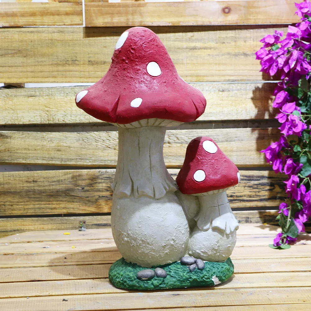 resin mushroom garden decor