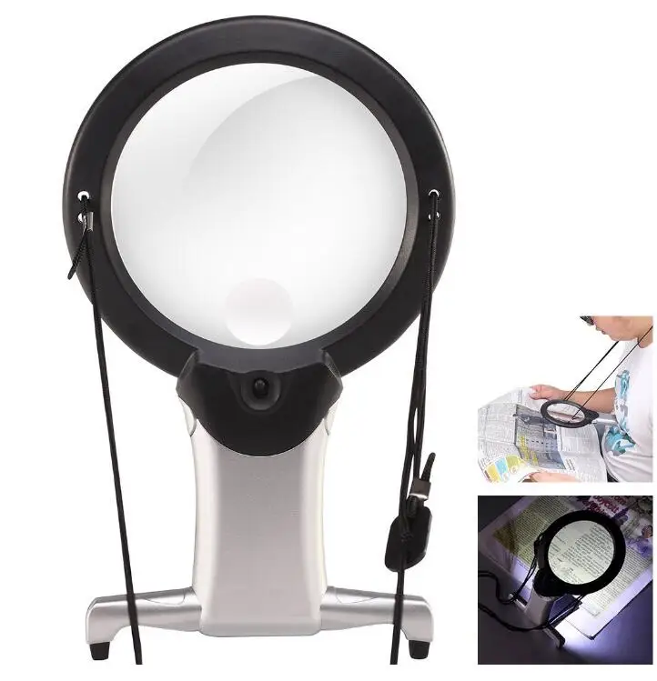 Mg11b1 Extra Large Neck Wear Magnifying Glass With Light For Seniors Reading Buy Magnifying