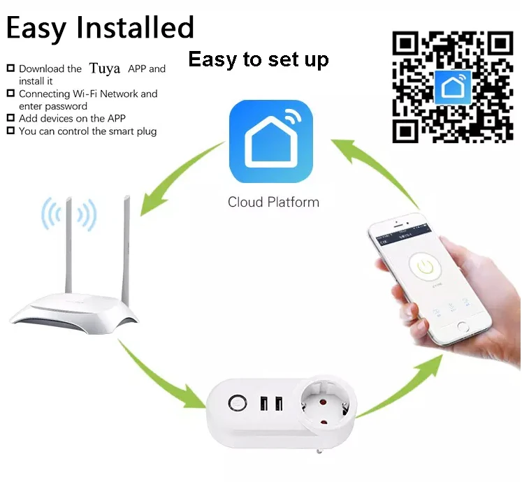 Us New Small Size Us Standard Smart Plug Wifi Outlet
