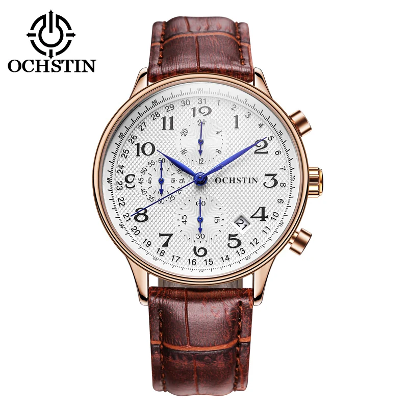 

OCHSTIN Q050C Men's High Quality Quartz Chronograph Clock Luxury Brand Men Sports Watches Wrist Watch, 4 color for you choose