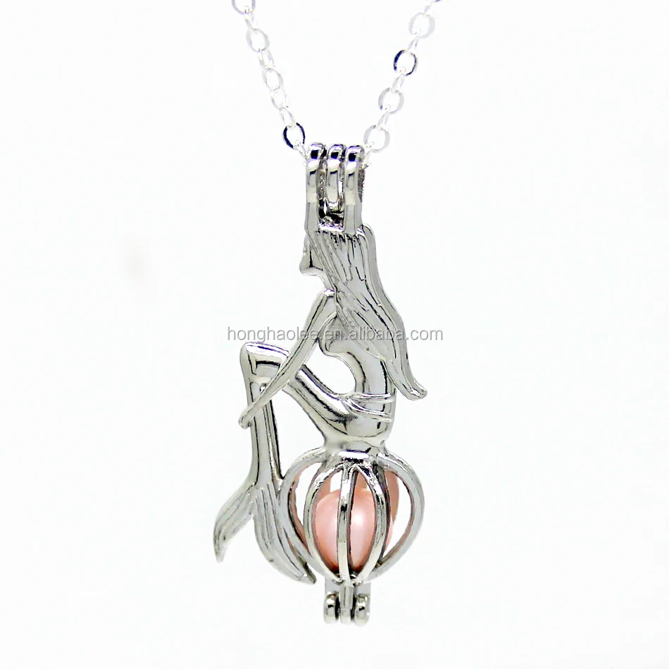 

Popular style girl pearl can open cage 925 silver pendant pearl necklace best Christmas gift charm necklace, N/a