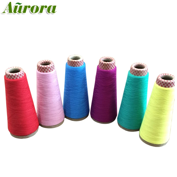 
100% recycled ring spun polyester knitting yarn manufacturer in China 