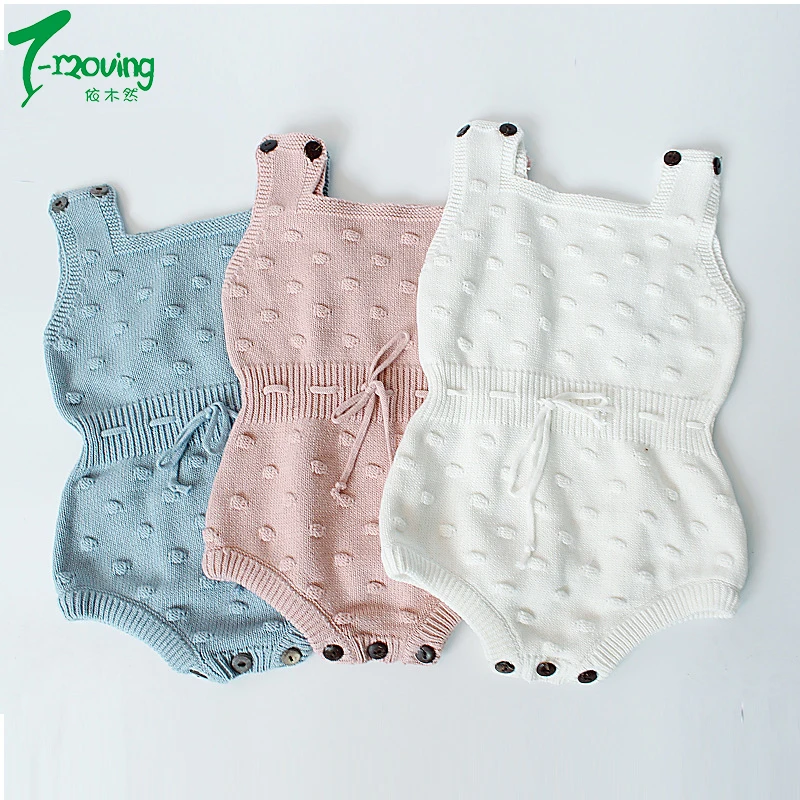 

Warm Newborn Baby Boy Girl Clothes Sleeveless Knit Romper Jumpsuit Vest Overall Knitted Outfits Baby Clothes, Picture