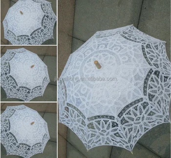 small white lace umbrella