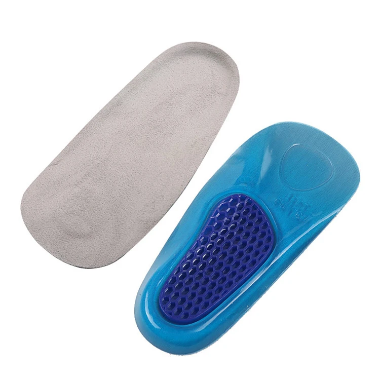 

flexible high heel anti-slip shock proof pain relief silicon gel heel pad, Blue