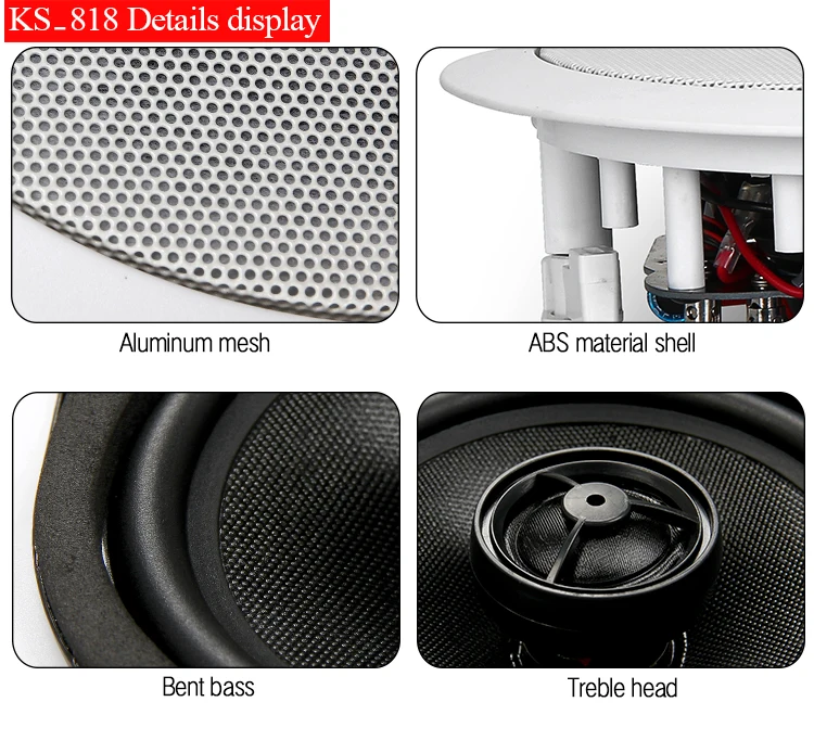 Home Sound System Ceiling Speaker Cover 5 Inch Amplifier Speaker 30w