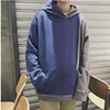 Fashion autumn custom logo cotton french terry heavy weight blank pullover two tone loose fit oversized hoodies for men