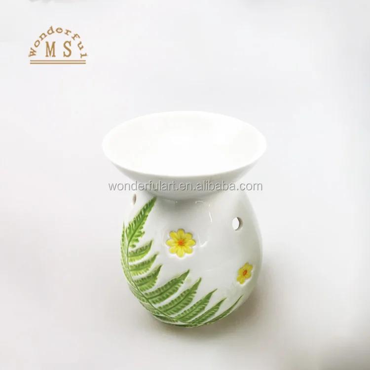 China wholesale handmade custom ceramic incense burner, ceramic aroma candle burner, aroma oil burner holder