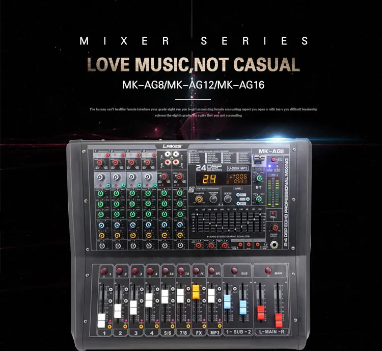 Best selling ampmixer sound mixer amplifier for professional audio system