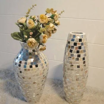 Glass Mosaic Art Oblong Vase Artware For Home Decoration Buy